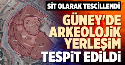GÜNEY'DE ARKEOLOJİK YERLEŞİM TESPİT EDİLDİ