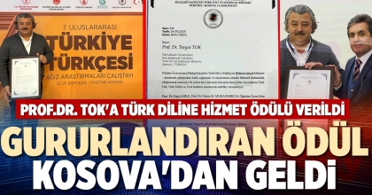 GURURLANDIRAN ÖDÜL KOSOVA'DAN GELDİ