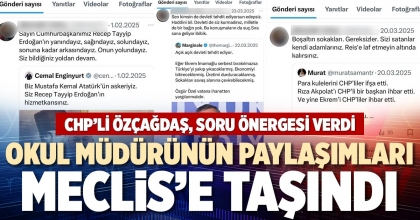 OKUL MÜDÜRÜNÜN PAYLAŞIMLARI MECLİS’E TAŞINDI