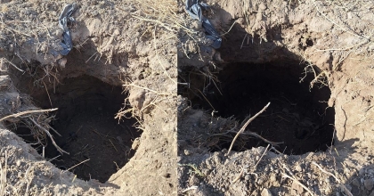 TARLADA OLUŞAN ÇUKUR KORKUTTU