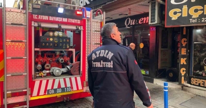 VATANDAŞLARIN DİKKATİ İŞ YERİNİ YANMAKTAN KURTARDI
