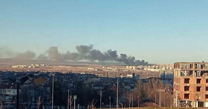 KÜTAHYA’DA ŞANTİYE YANGINI
