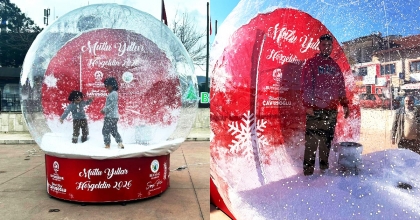 BEYAĞAÇ’A DEV KAR KÜRESİ