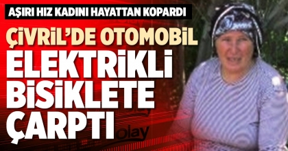 ÇİVRİL’DE OTOMOBİL ELEKTRİKLİ BİSİKLETE ÇARPTI