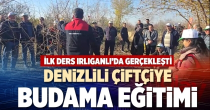 DENİZLİLİ ÇİFTÇİYE BUDAMA EĞİTİMİ