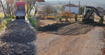 DERİNKUYU VE TEKKE’DE YOLLAR DÜZELTİLDİ