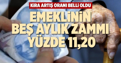 EMEKLİNİN BEŞ AYLIK ZAMMI YÜZDE 11,20