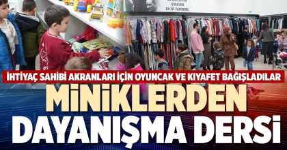 MİNİKLERDEN DAYANIŞMA DERSİ