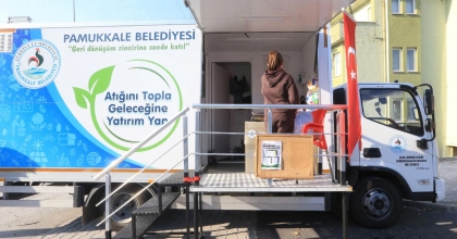 PAMUKKALE’DE MOBİL ATIK TOPLAMA ARACI 28 MAHALLEDE