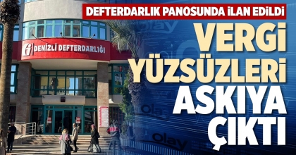 VERGİ YÜZSÜZLERİ ASKIYA ÇIKTI