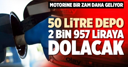 50 LİTRE DEPO 2 BİN 957 LİRAYA DOLACAK