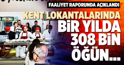 BÜYÜKŞEHİR BELEDİYESİ KENT LOKANTALARINDA BİR YILDA 308 BİN ÖĞÜN…