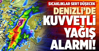 DENİZLİ’DE KUVVETLİ YAĞIŞ ALARMI!