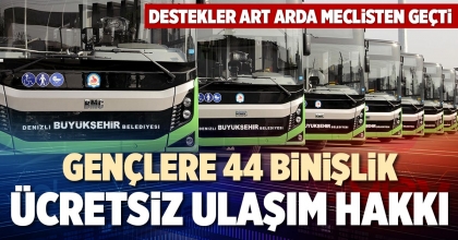 GENÇLERE 44 BİNİŞLİK ÜCRETSİZ ULAŞIM HAKKI