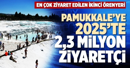 PAMUKKALE’YE 2025’TE 2,3 MİLYON ZİYARETÇİ