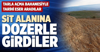 SİT ALANINA DOZERLE GİRDİLER