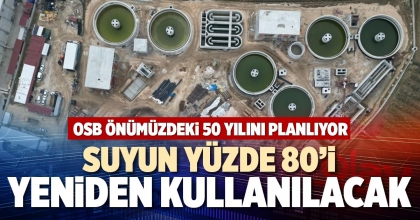 SUYUN YÜZDE 80’İ YENİDEN KULLANILACAK