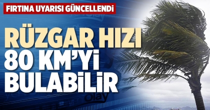 RÜZGAR HIZI 80 KM’Yİ BULABİLİR
