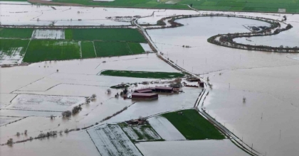 AYDIN’DAKİ TAŞKININ İZLERİ HAVADAN GÖRÜNTÜLENDİ