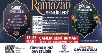 DENİZLİ BÜYÜKŞEHİR BELEDİYESİ RAMAZAN ŞENLİKLERİ İLANI