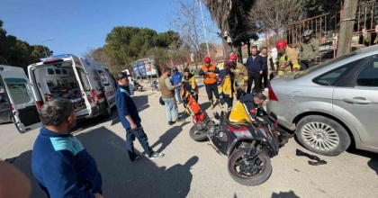 MOTOSİKLET SÜRÜCÜSÜ ÖLÜMDEN DÖNDÜ
