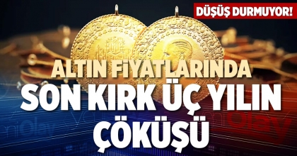 ALTIN FİYATLARINDA SON KIRK ÜÇ YILIN ÇÖKÜŞÜ