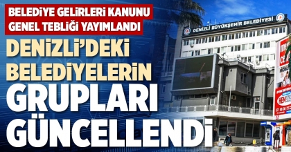 DENİZLİ’DEKİ BELEDİYELERİN GRUPLARI GÜNCELLENDİ