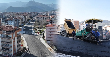 GERZELE’DE SICAK ASFALT SERİMİ BAŞLADI