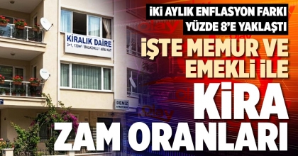 İŞTE MEMUR VE EMEKLİ İLE KİRA ZAM ORANLARI