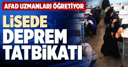 LİSEDE DEPREM TATBİKATI