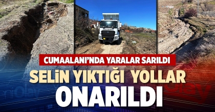 SELİN YIKTIĞI YOLLAR ONARILDI