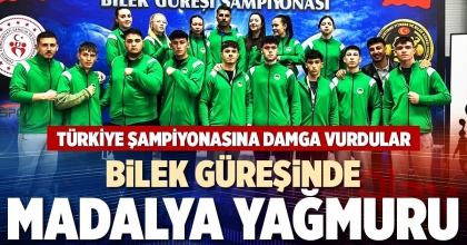 BİLEK GÜREŞİNDE MADALYA YAĞMURU