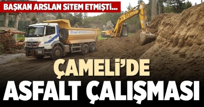 ÇAMELİ’DE ASFALT ÇALIŞMASI