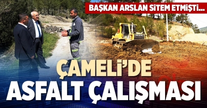 ÇAMELİ’DE ASFALT ÇALIŞMASI