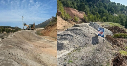 ÇAMELİ’DE YAĞIŞ SONRASI YOLLAR ONARILIYOR