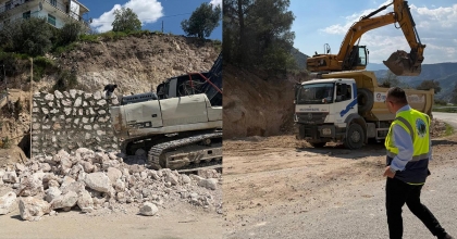 CİNDERE VE ERTUĞRUL'DA YOL SEFERBERLİĞİ