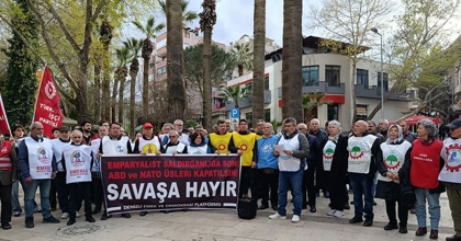 DENİZLİ'DE NATO KARŞITI EYLEM