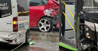 DENİZLİ’DE ZİNCİRLEME TRAFİK KAZASI: 4 YARALI