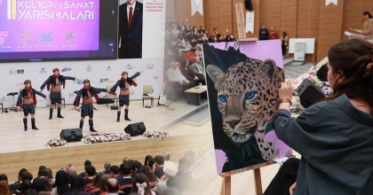 GENÇLER KÜLTÜR SANAT YARIŞMALARINDA SAHNEDE BOY GÖSTERDİ