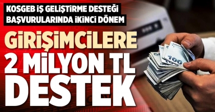 GİRİŞİMCİLERE 2 MİLYON TL DESTEK