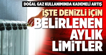 İŞTE DENİZLİ İÇİN BELİRLENEN AYLIK LİMİTLER