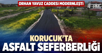KORUCUK'TA ASFALT SEFERBERLİĞİ