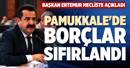 PAMUKKALE'DE BORÇLAR SIFIRLANDI