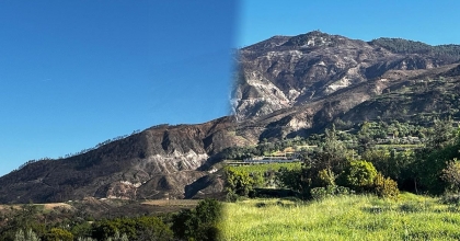 YANGININ İZLERİ DAĞLARDA KALDI