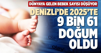 DENİZLİ’DE 2025’TE 9 BİN 61 DOĞUM OLDU