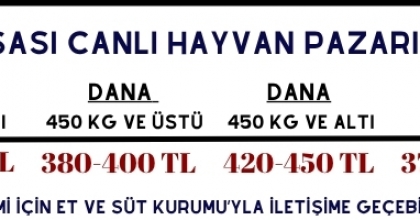 KURBAN PAZARI CANLI BASKÜL FİYATLARI DUYURUSU