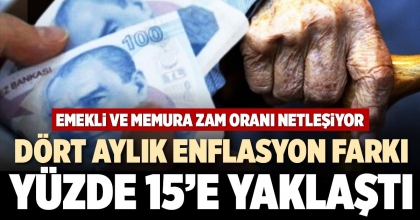 DÖRT AYLIK ENFLASYON FARKI YÜZDE 15’E YAKLAŞTI