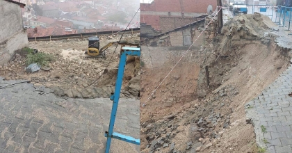 GÜNEY’DE HEYELANDAN YOL KAPANDI