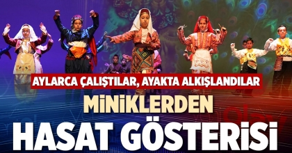 MİNİKLERDEN HASAT GÖSTERİSİ 