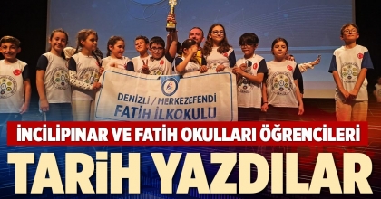 İNCİLİPINAR VE FATİH OKULLARI ÖĞRENCİLERİ TARİH YAZDILAR
